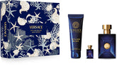 Versace Dylan Blue 100ml EDT Spray + 150ml Shower Gel + 5ml Mini for Men Gift Set